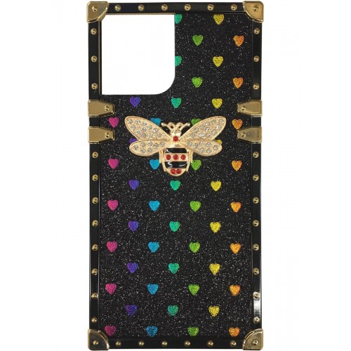 iPhone 15 Pro Heart Butterfly Case Black